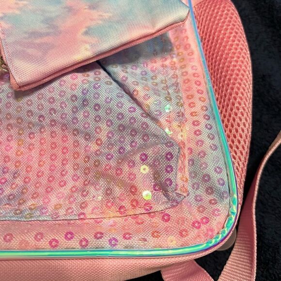 Little and Big Girls Sequined Tie Dye Backpack, 6 Piece Set - Picture 8 of 8